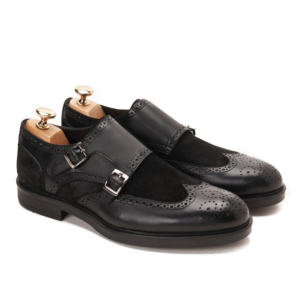 Double Monk Brogue with Suede