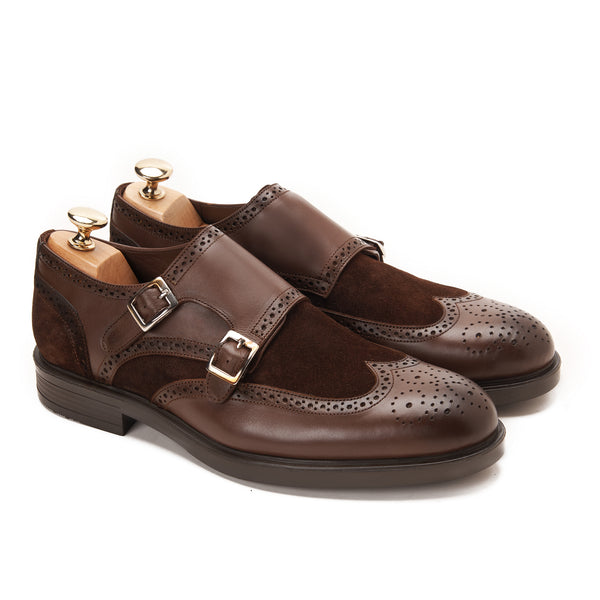 Double Monk Brogue with Suede